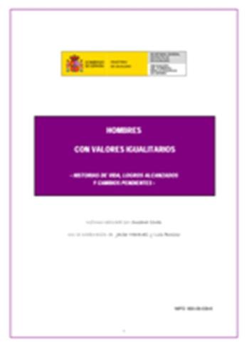 Hombres con valores igualitarios. Historias de vida, logros alcanzados y cambios pendientes